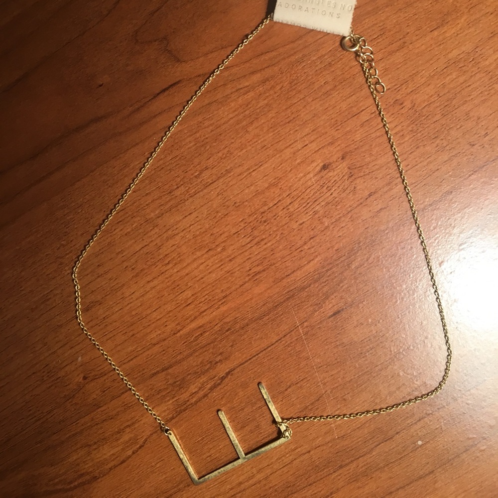 Anthropology Letter Necklace